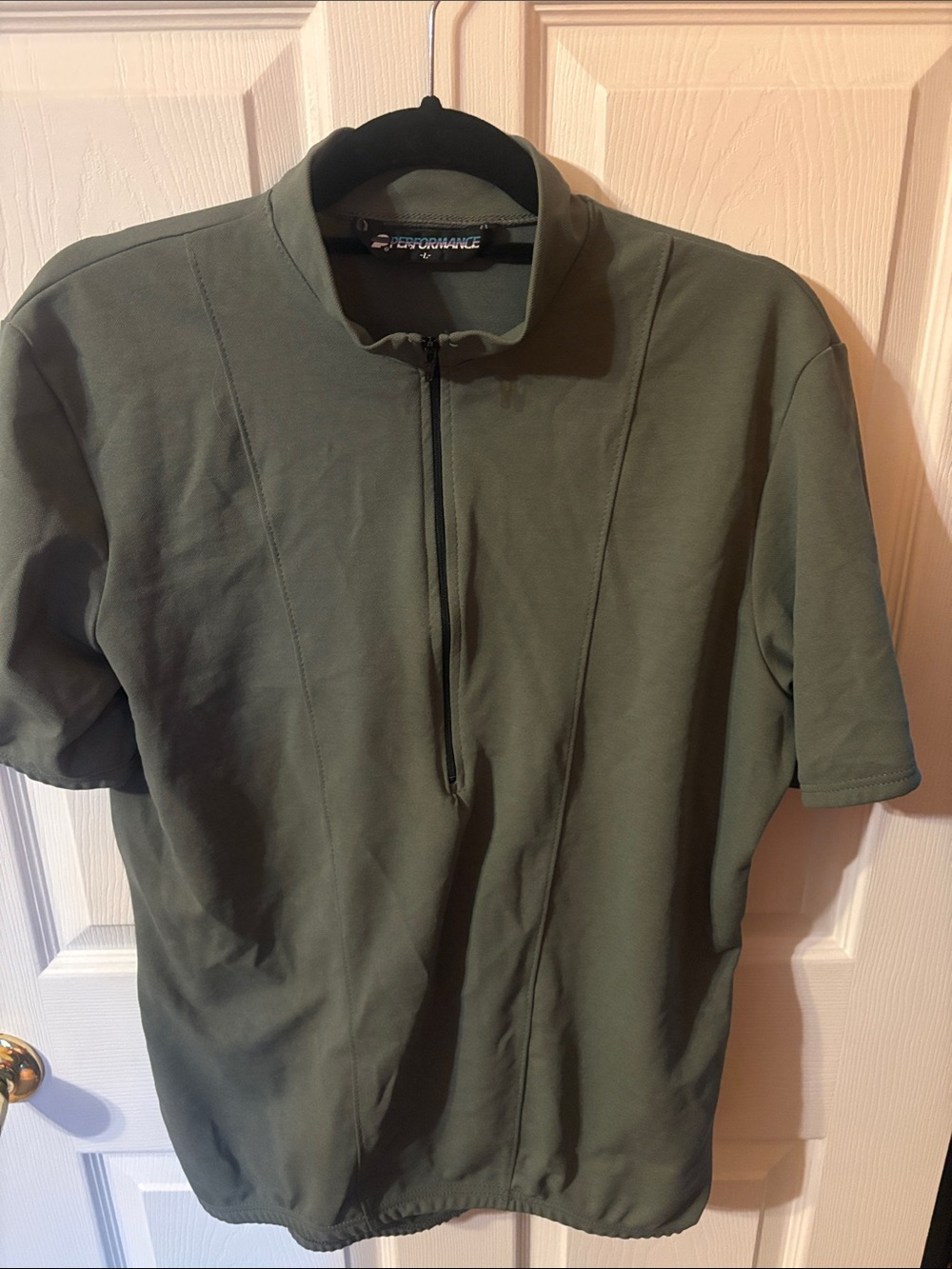 Vintage Performance short-sleeve cycling jersey sage olive green 3 pockets